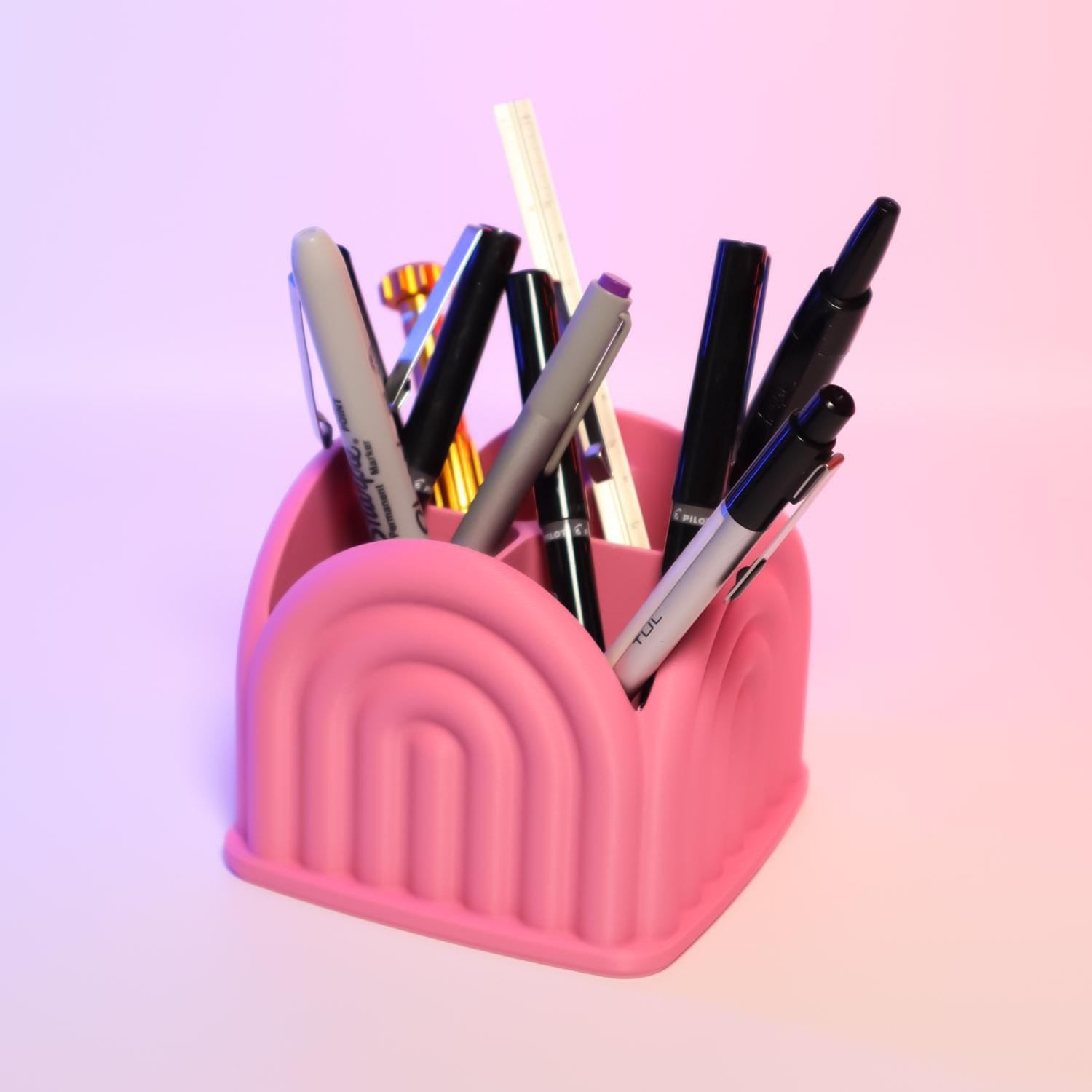 Rainbow Desk Organizer, Four Compartments
