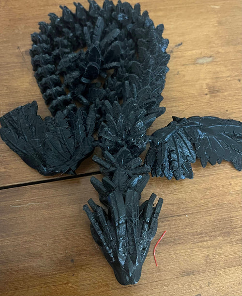 3D Printed Crystal Flying Winged Serpent