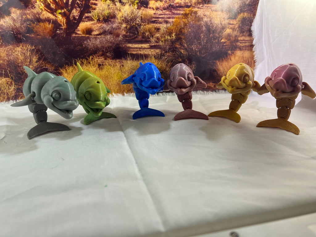 3D Printed Flexible Dolphin Customizable