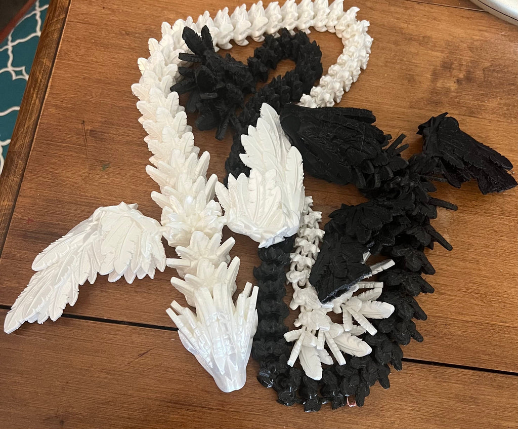 3D Printed Crystal Flying Winged Serpent