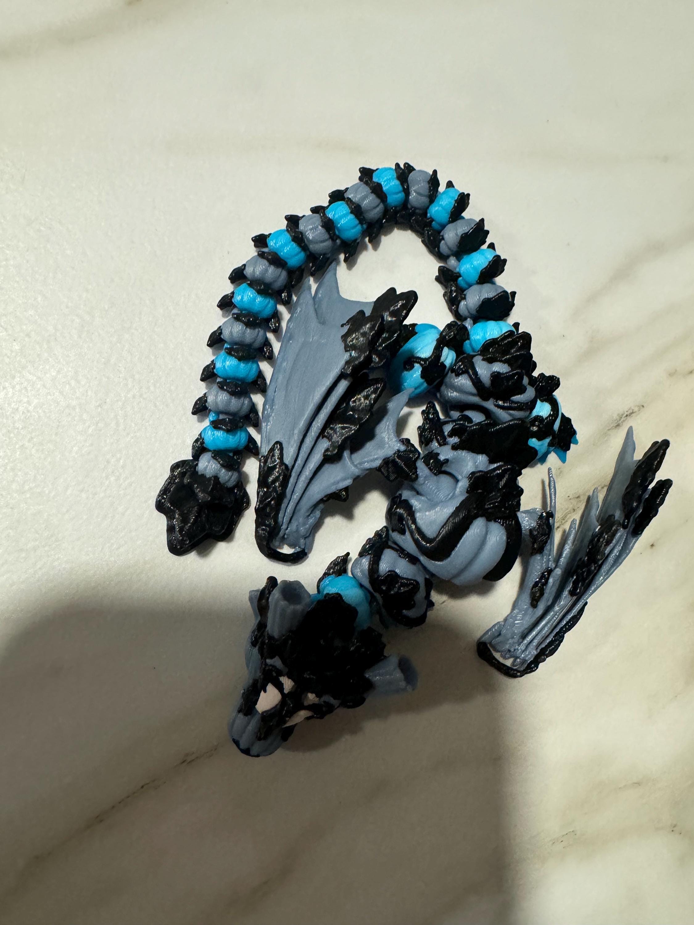 3D Printed Flexible Pumpkin Wyvern