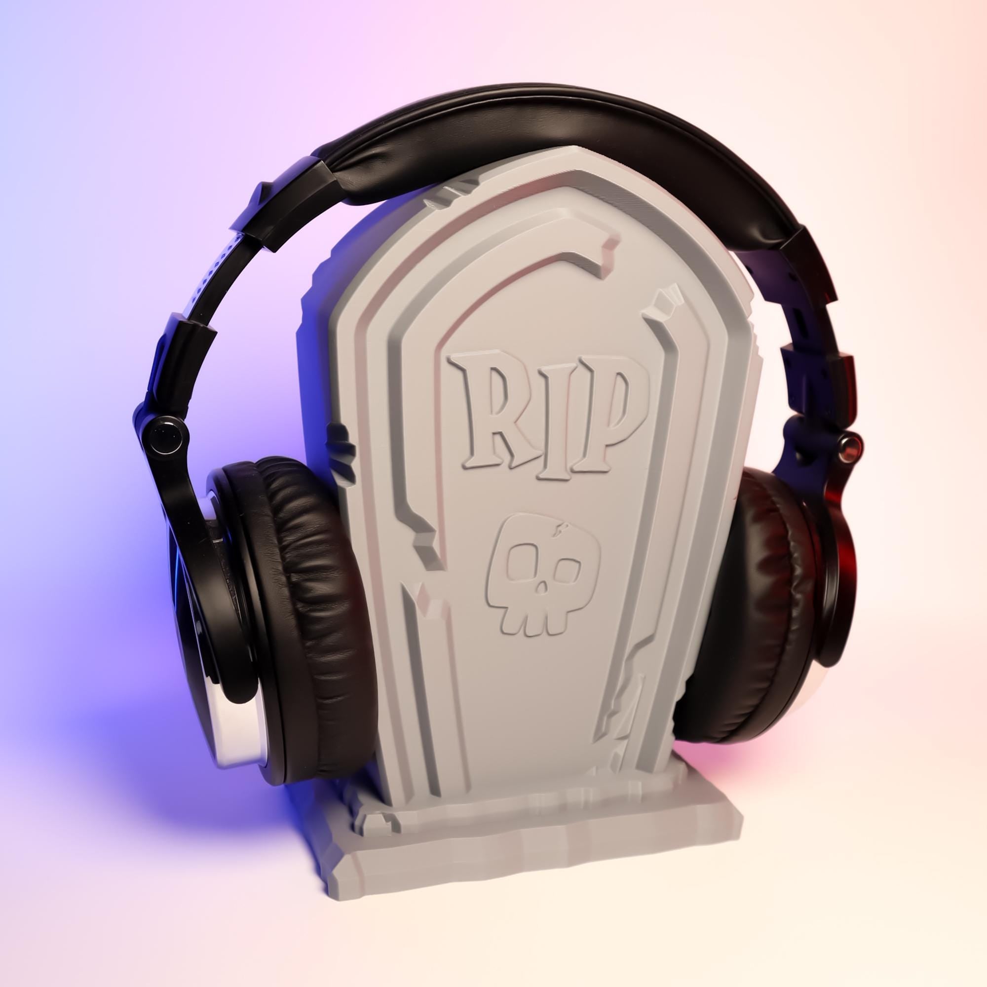 Tombstone Headphone Holder 3D Printed