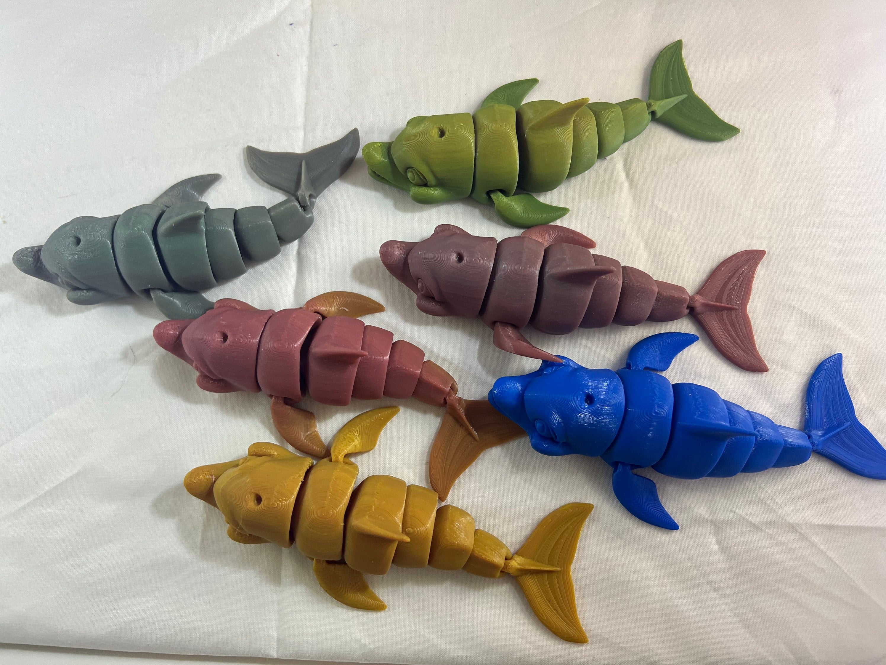3D Printed Flexible Dolphin Customizable