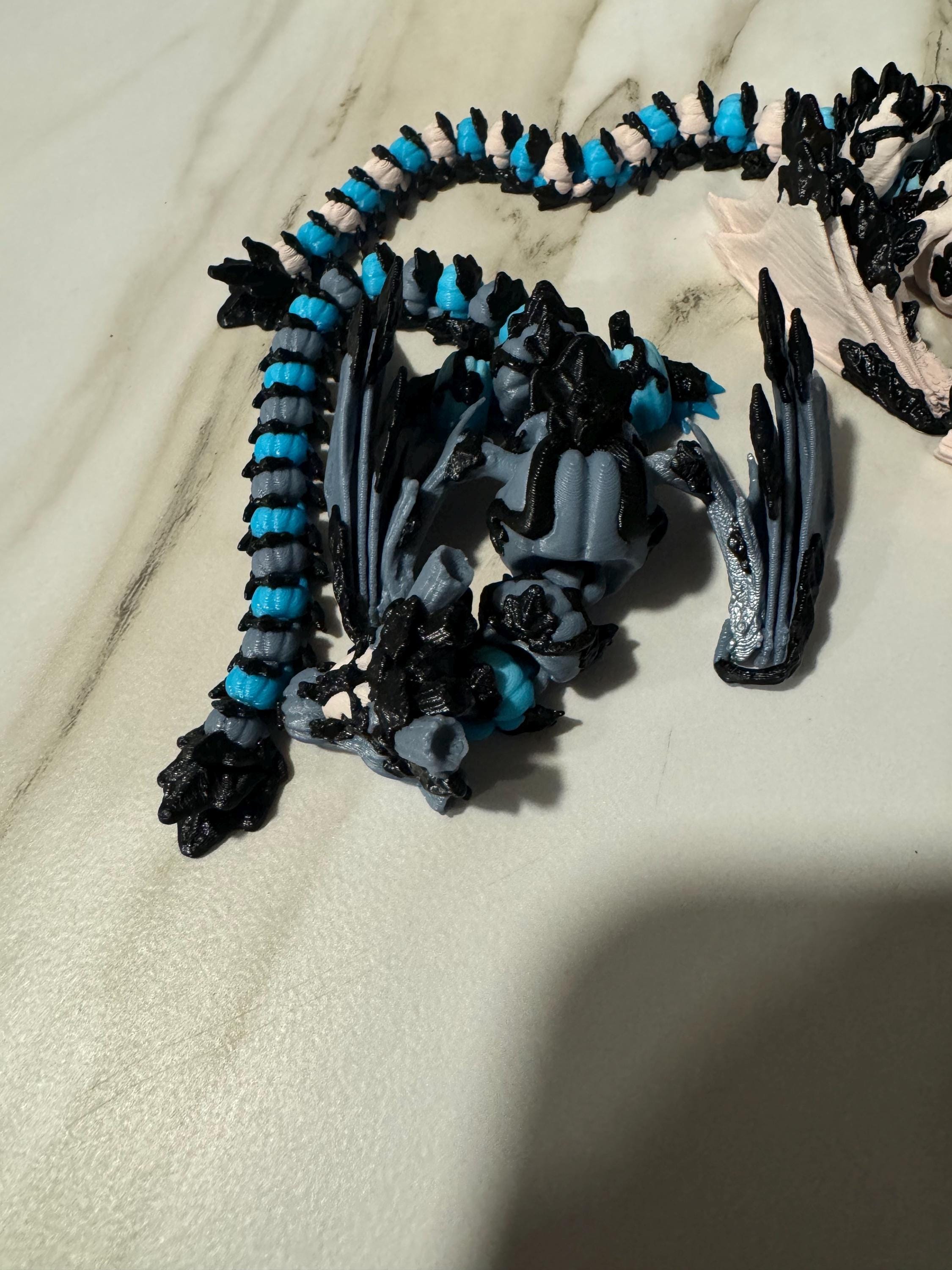 3D Printed Flexible Pumpkin Wyvern