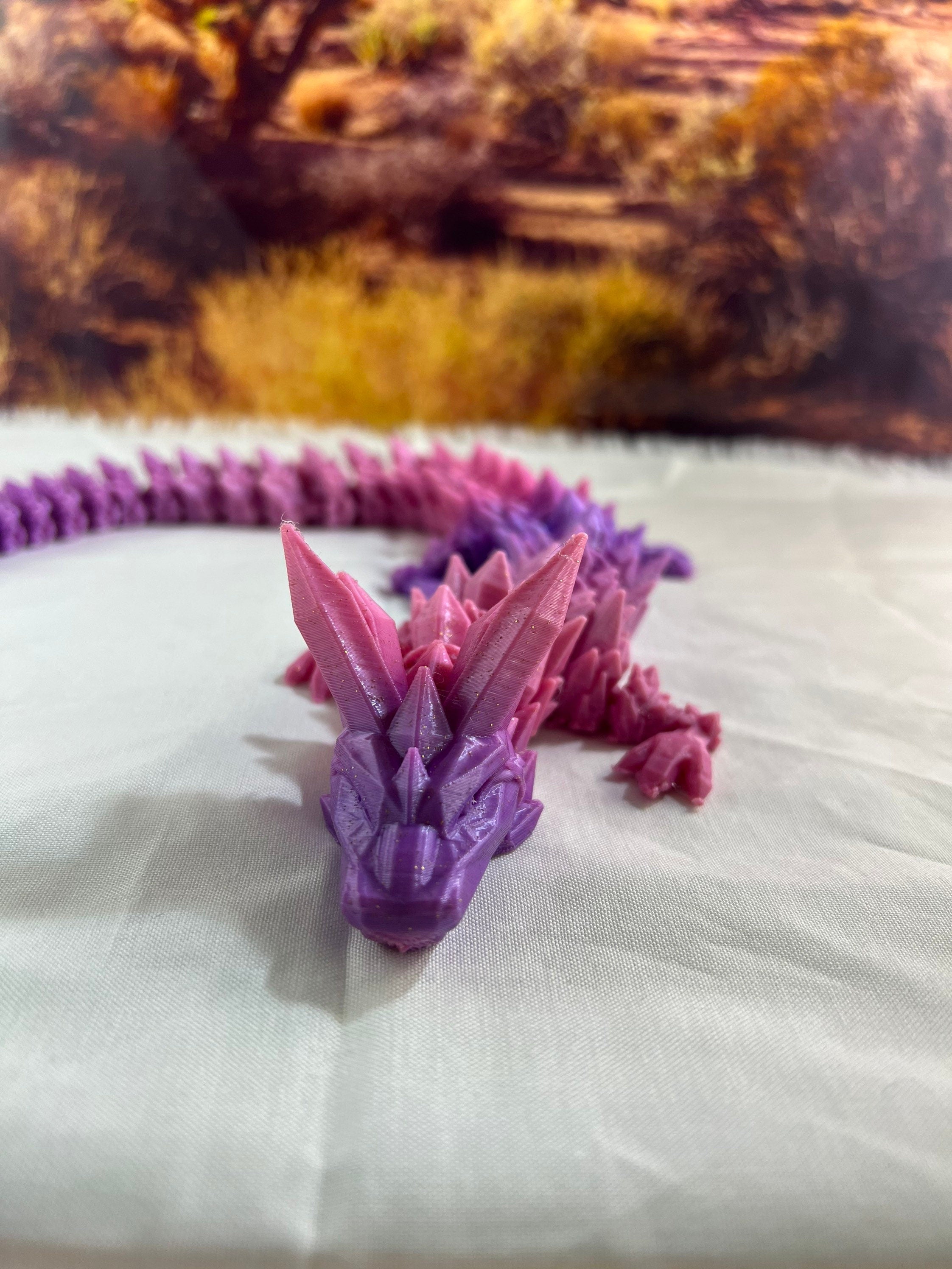 3D Printed Flexible Crystal Dragon