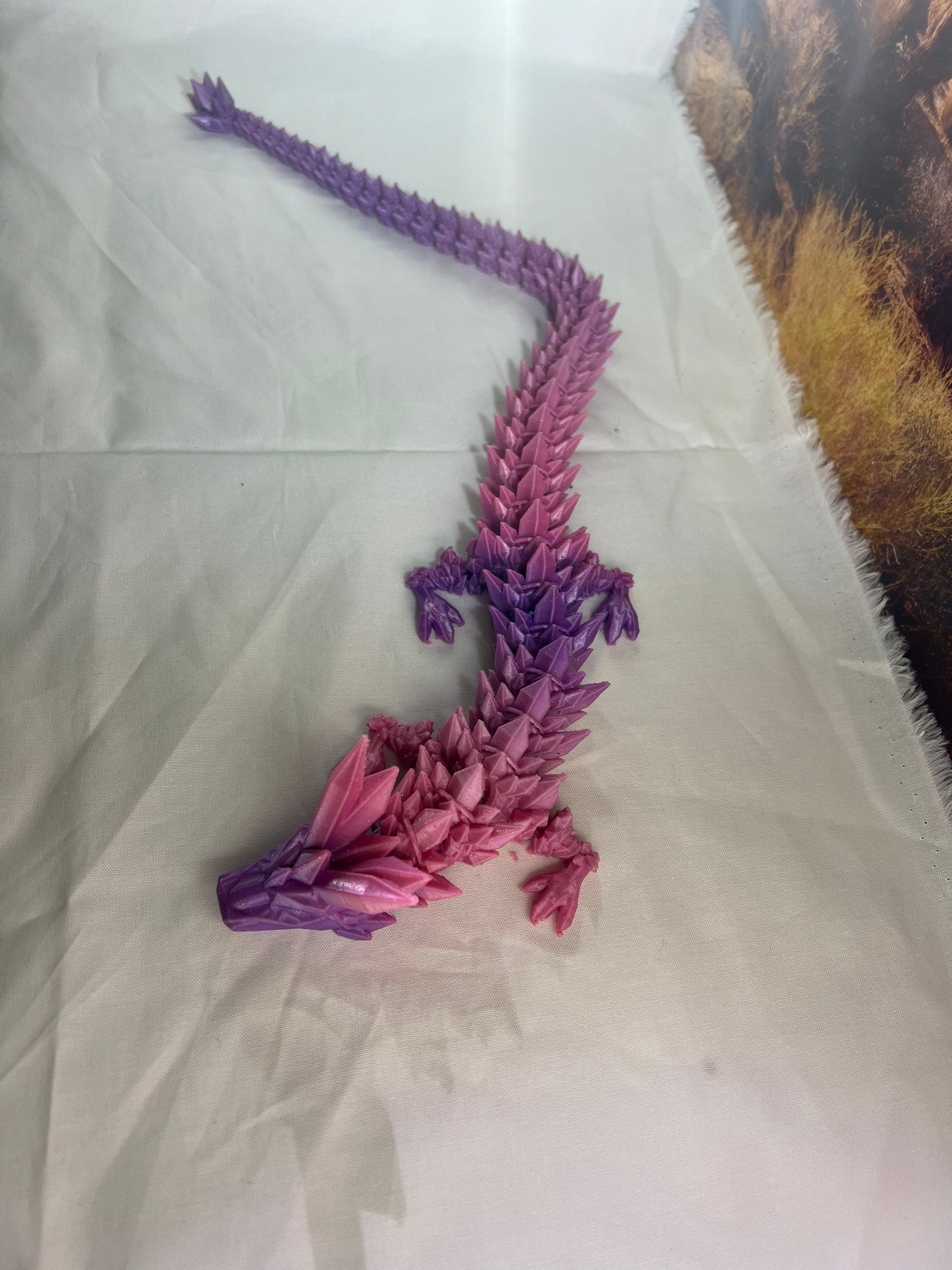 3D Printed Flexible Crystal Dragon